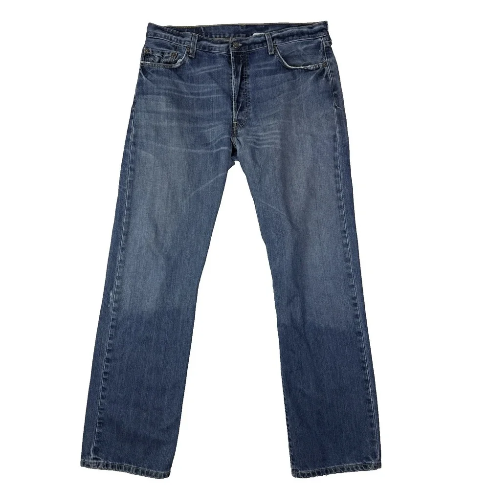 2000s Levis‎ 501 Jeans 36 x 34 Medium Wash Denim Button Fly Mexico Paper Tag